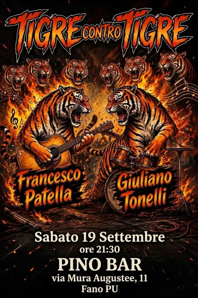 Tigre Contro Tigre live al Pino Bar di Fano il 19 settembre